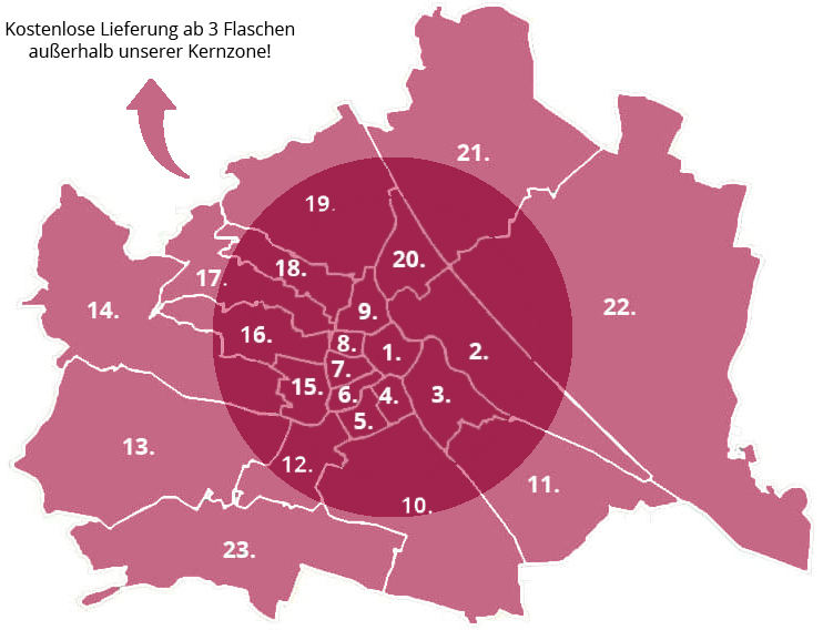 Wein Lieferung in der Wiener Kernzone